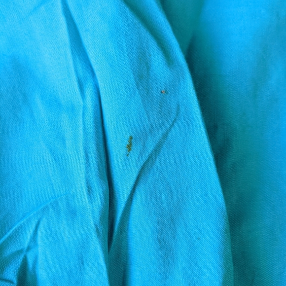 Scully Long Sleeve Button Down Shirt Blue XXL ruched shoulders - Picture 9 of 10